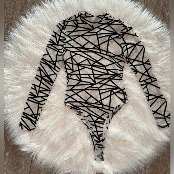 Tops Abstract Bodysuit Poshmark